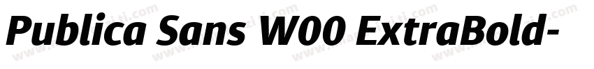 Publica Sans W00 ExtraBold字体转换